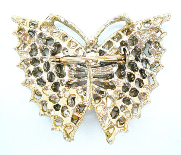 Butterfly Brooch Peridot Topaz