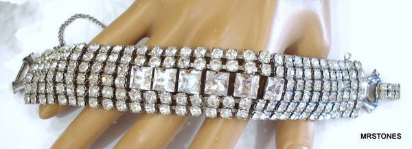 Signed Weiss Crystal Rhinestone Bracelet