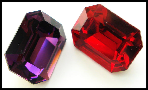 18x13mm (4600) Cushion Octagons Foiled back 02 and 07