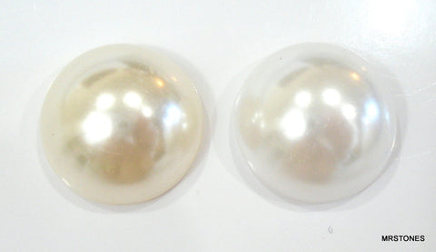 18mm Imitation Pearl Acrylic High Dome Round Cabochon
