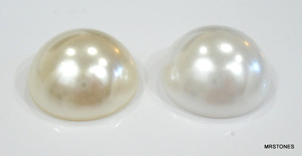 18mm Imitation Pearl Acrylic High Dome Round Cabochon