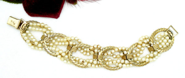Ciner Pearl Weave Bracelet