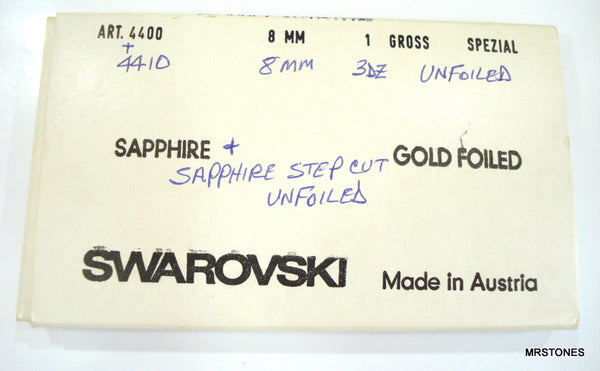 8mm (4410) Sapphire Unfoiled Step Cut Square Shape