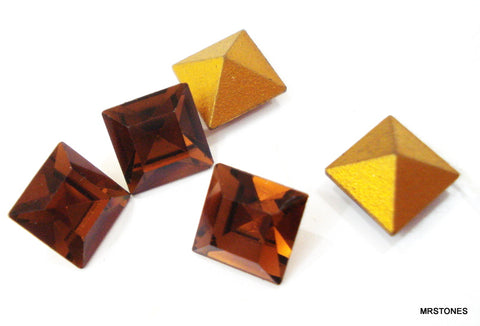 8mm (4400) Smoked Topaz Square Shape