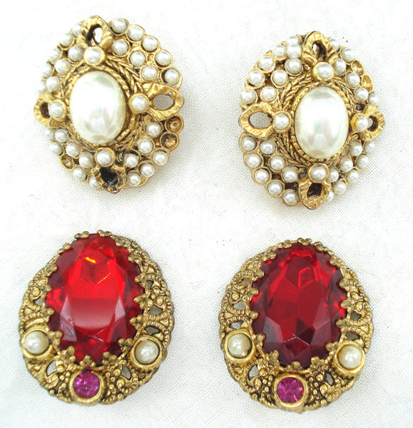 2 pr Victorian Revival Earrings