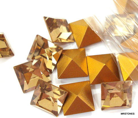 8mm (4400) Light Colorado Topaz Square Shape