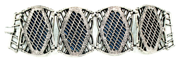 Selini Selro ? Teal Lucite Coffin Confetti Bracelet