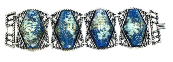 Selini Selro ? Teal Lucite Coffin Confetti Bracelet