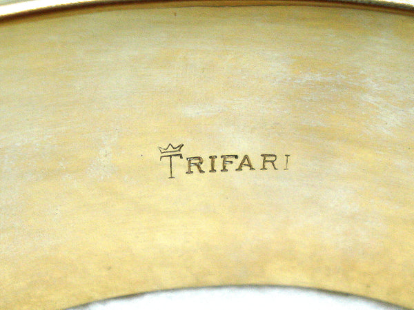Trifari Madeira Topaz Hinged Bracelet