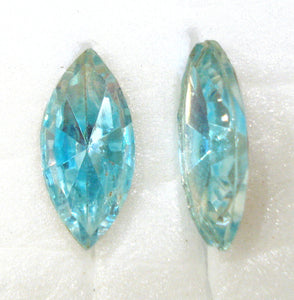 15x7mm (4215) Scalloped Bi-Color Aqua Crystal Marquise