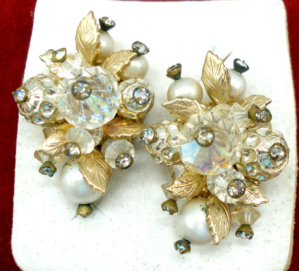 Vendome Set Pearl AB Bead Bracelet Earrings