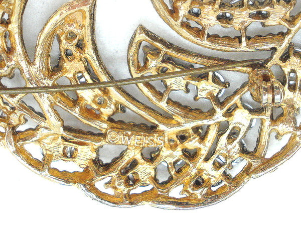 Weiss Signed Siam Leaf 2.5" Brooch