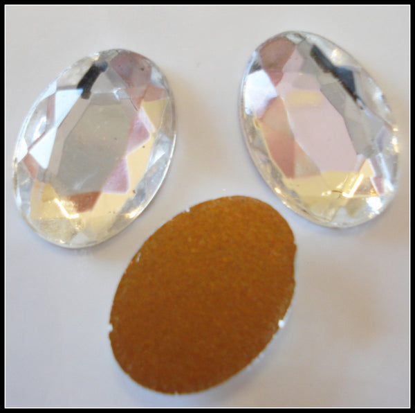 14x10mm (2995) Crystal Rose Cut Flat Back Ovals