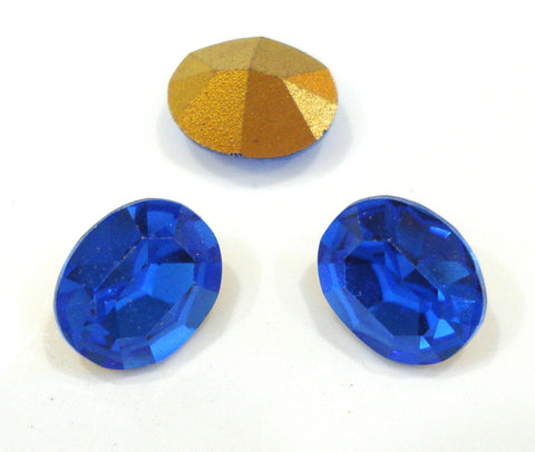 10x8mm (4100) Czech Sapphire Oval Shape