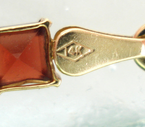 Bracelet 14kt Solid Yellow Gold 32 Square Garnets