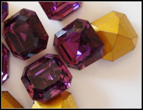 10mm (4671) Amethyst Step Cut Cushion Octagons