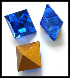 8mm (4400) Sapphire Blue Square Shape