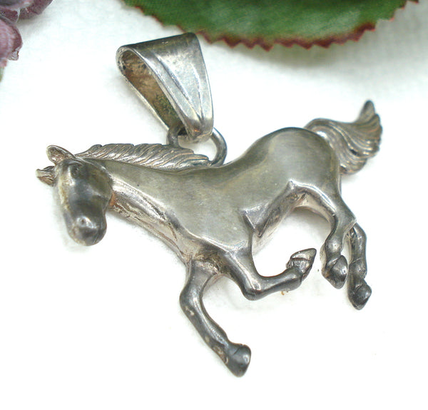 Vintage Glenn Sandoval Horse Pendant 925