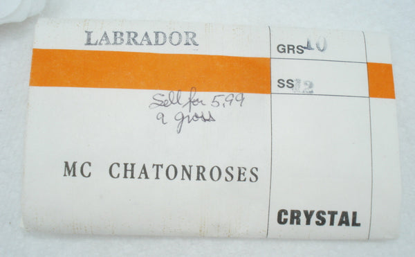 3.0-3.2mm (2000) (12ss) Labrador Flat Back 1 Gross Pkg (144)