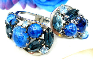 Juliana Clamper Bracelet Asst Blue Stones