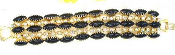 Lovely Evening Glam Dressy Bracelet 7" x 1 1/4"