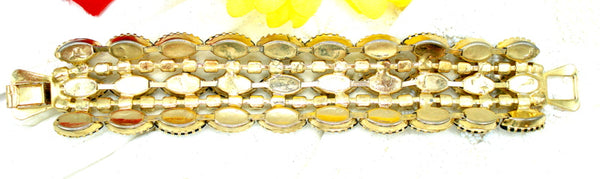 Lovely Evening Glam Dressy Bracelet 7" x 1 1/4"