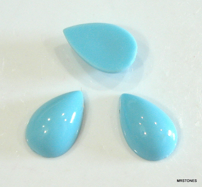12x8mm (KCBP) Acrylic Turquoise Pear Cabochon