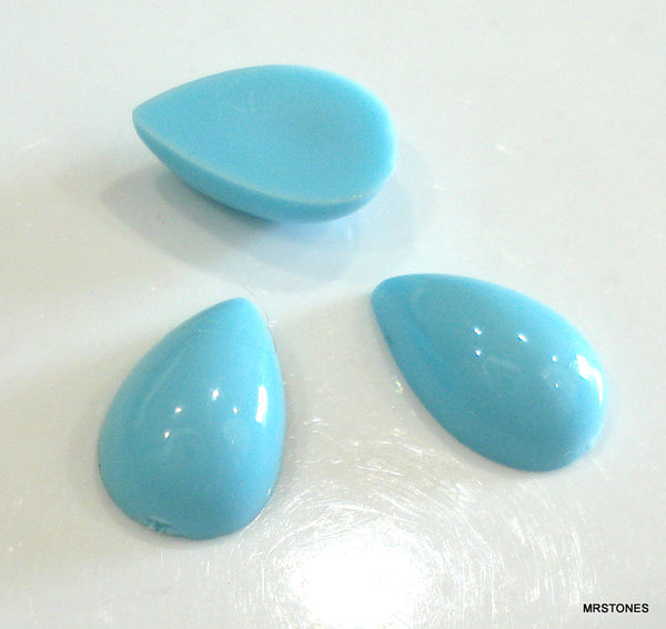 12x8mm (KCBP) Acrylic Turquoise Pear Cabochon