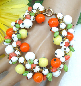 Summer Colors Cha Cha Glass Bead Bracelet