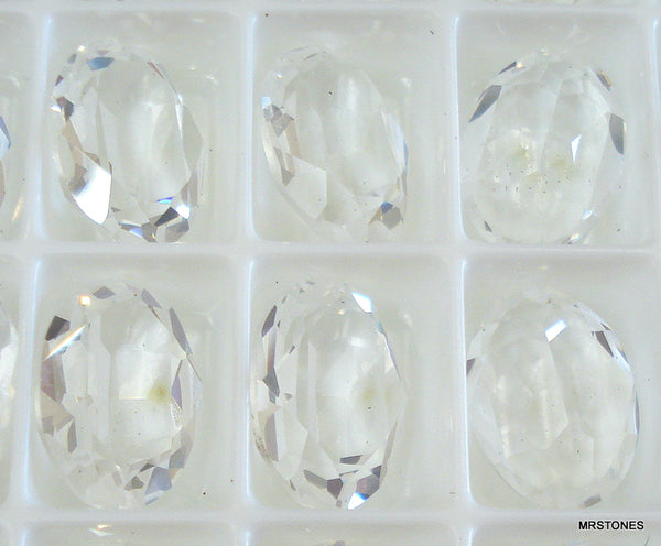 14x10mm (4120) Crystal Clear Oval Unfoiled