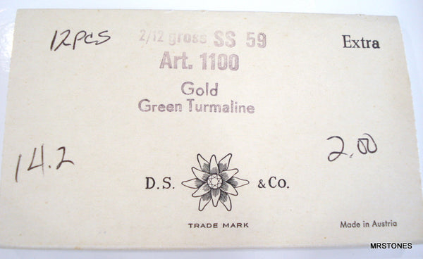 14.2mm (1100) (59SS) Green Tourmaline Rounds