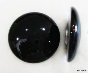 30mm (S16) Natural Black Onyx Round Cabochon