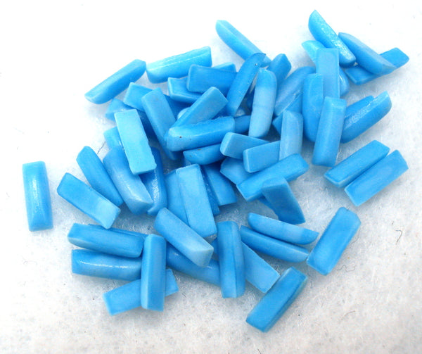 6x2mm (3932) Turquoise Flat Back Cabochon Baguette
