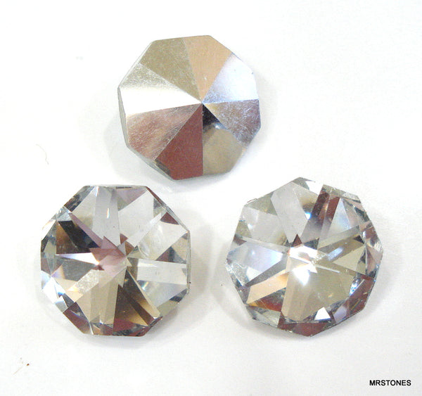 14mm (4667) Crystal Square Octagon Pointed Top