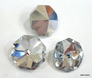 14mm (4667) Crystal Square Octagon Pointed Top
