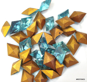 6x4mm (4710) Old Aqua Color Diamond Shape