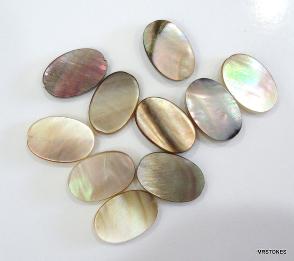12x8mm (KABTP) Black Tahitian Mother of Pearl Ovals