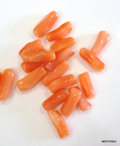 8x3mm (4SFD) Natural Salmon Coral Branch Beads