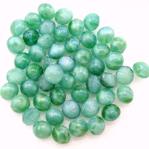 4.5mm (3189) Glass Chinese Jade Round Buff Top Doublet