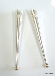 2" Sterling Silver Bolo Tips (pair)