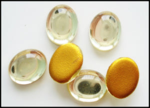 10x8mm (2195) Jonquil Glass Oval Cabochon