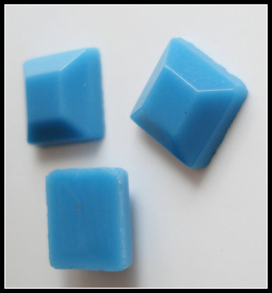 6mm (2400) Glass Dark Turquoise Flat Back Square