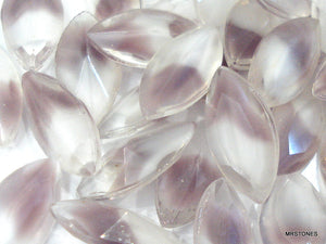 15x7mm (4200/2) Amethyst White Givre Unfoiled Marquise Navette
