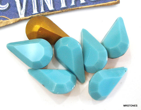 13x7.8mm (4300/2) TTC Turquoise Pear Shape