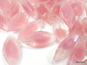 15x7mm (4200/2) TTC Pink Givre Unfoiled Marquise Navette