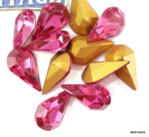13x7.8mm (4300) Dark Rose Pear Shape