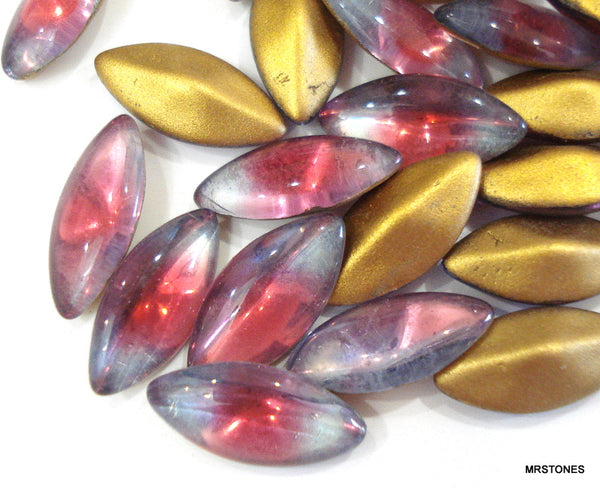 15x7mm (3146) Ruby Light Sapphire Bi-Color Marquise Buff Top Doublet
