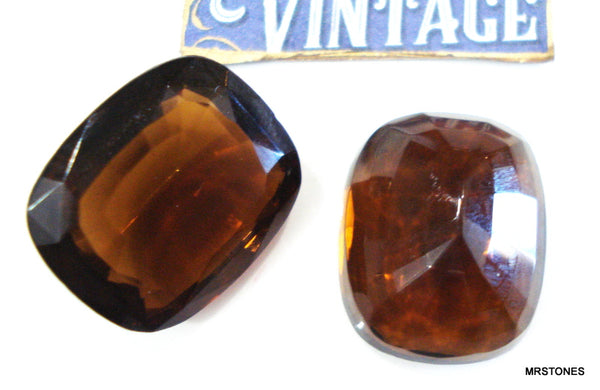 22x18mm (4570/2) Smoked Topaz Antique Cushion Unfoiled
