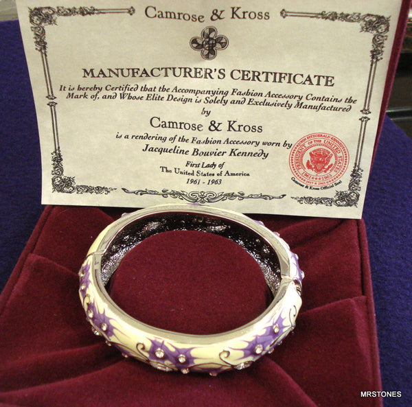 Camrose & Kross Clamper Bracelet Enamel Rhinestones