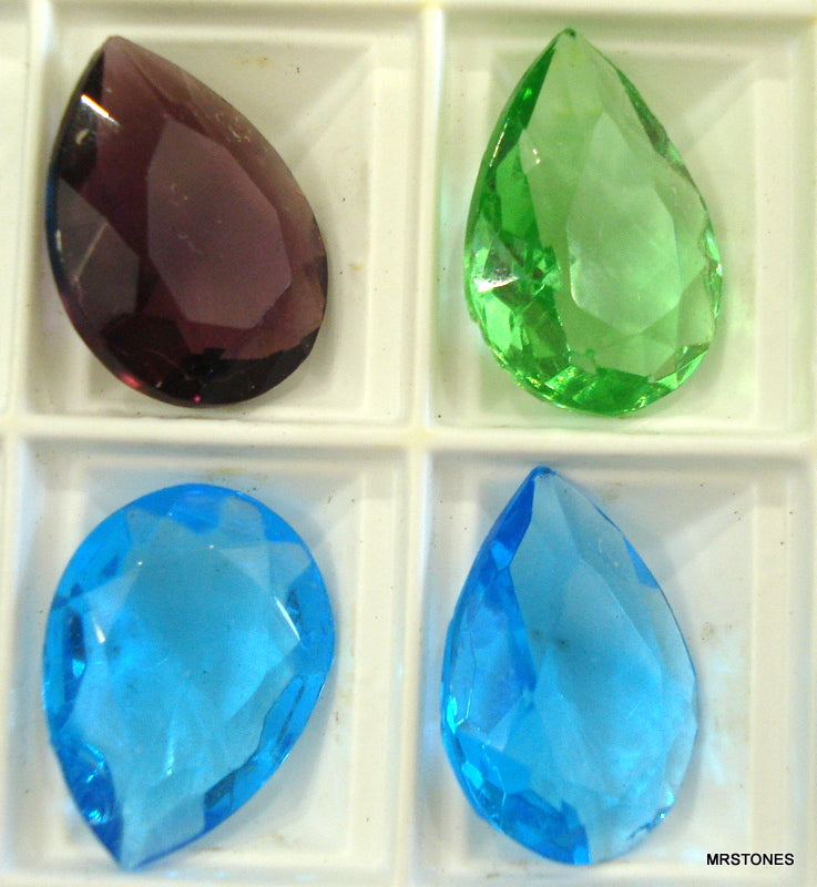 18x13mm (4320/2) TTC Pear Pendeloque Shape Unfoiled